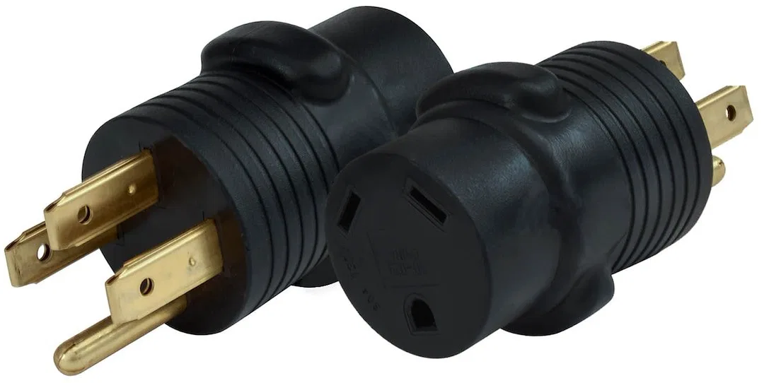 A10-5030A – VALTERRA LLC Power Cord Adapter, For Connecting RV Power Inlet To Standard Power Source 50 Amp Male To 30...